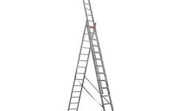 Трехсекционная алюминиевая лестница Triomax Pro VIRASTAR 3x15 ступеней 1 2