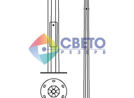 Столб для дорожного освещения оцинкованная для автомобильных и пешеходных дорог.